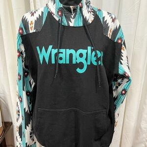 Wrangler Black and Teal Women’s Hoodie
